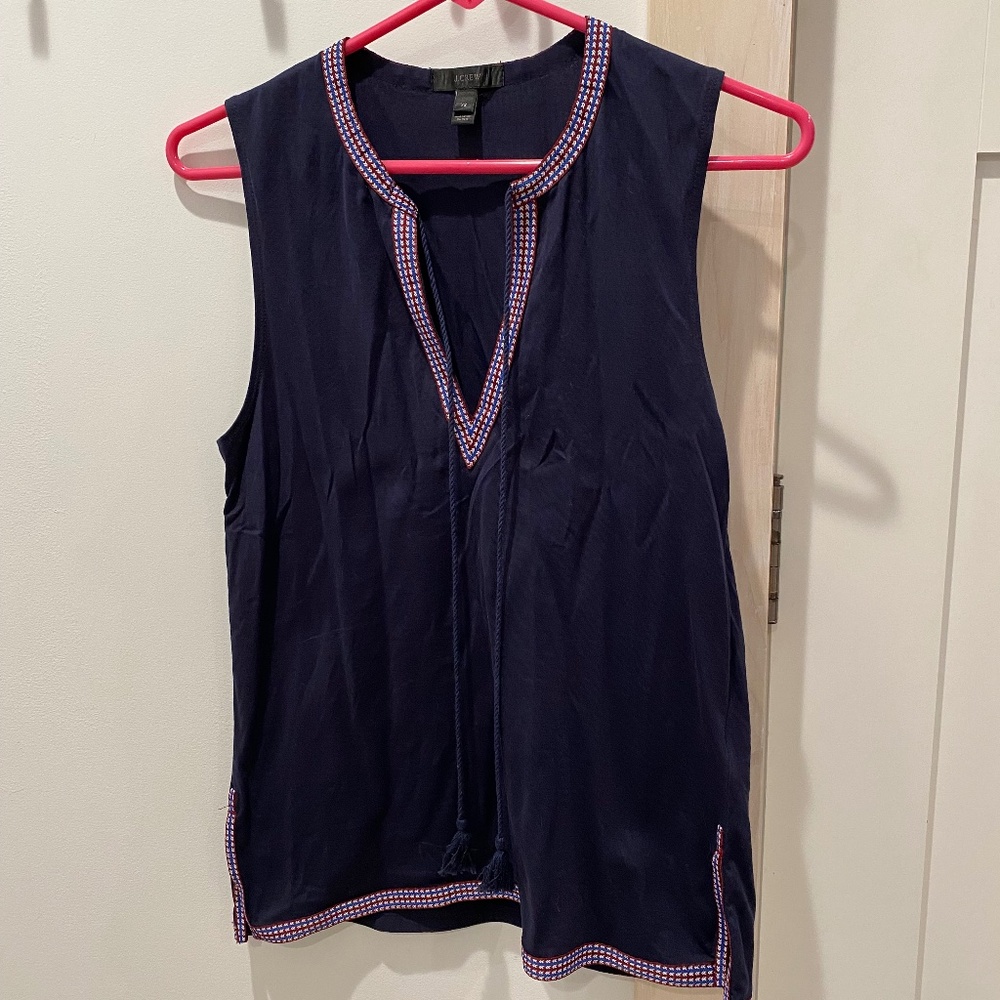 J. Crew Ribbon Detail Shirt / Blouse Sz. XS